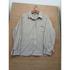 Mark Fore & Strike Tan Gingham Cotton Button Down Shirt Size 12 Long Sleeve